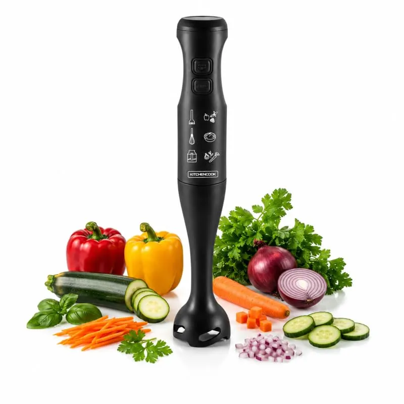 Kitchencook Matt X mixeur plongeant noir 350 W 2 vitesses