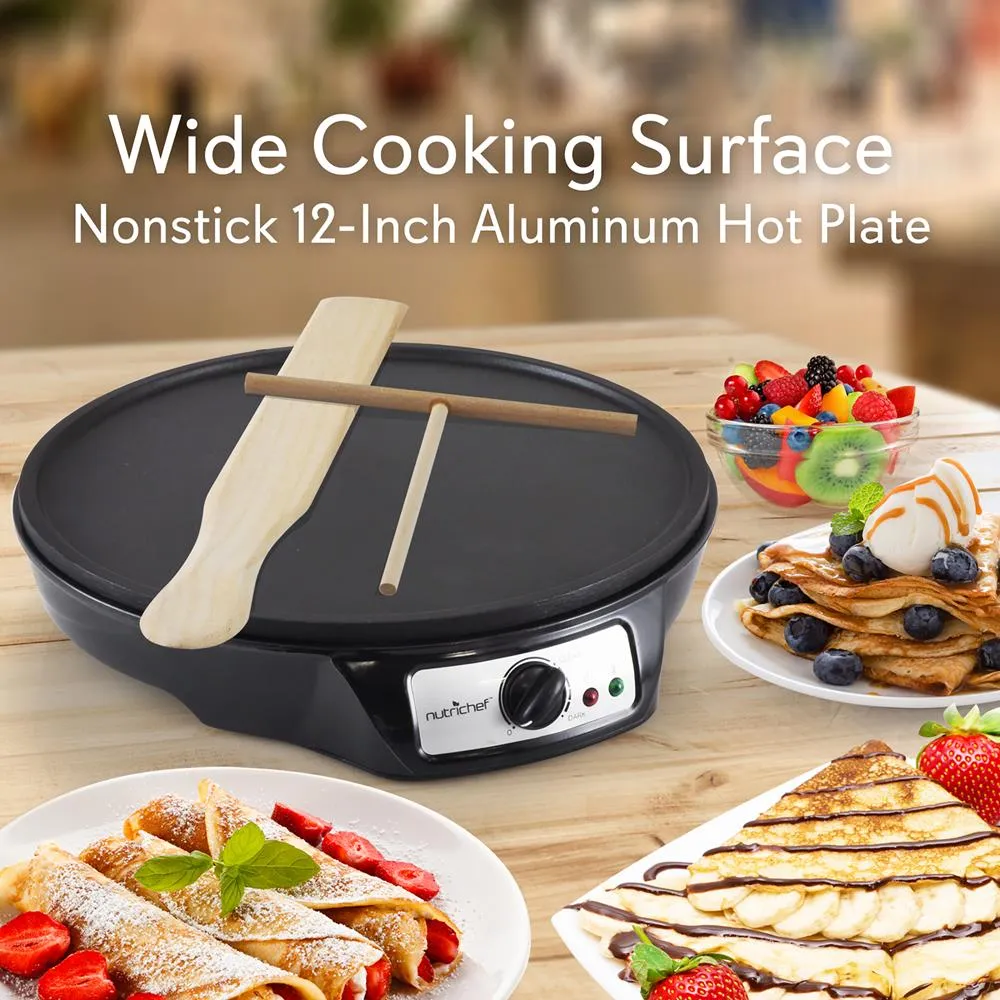 Nutrichef crêpière électrique 30 cm antiadhésive