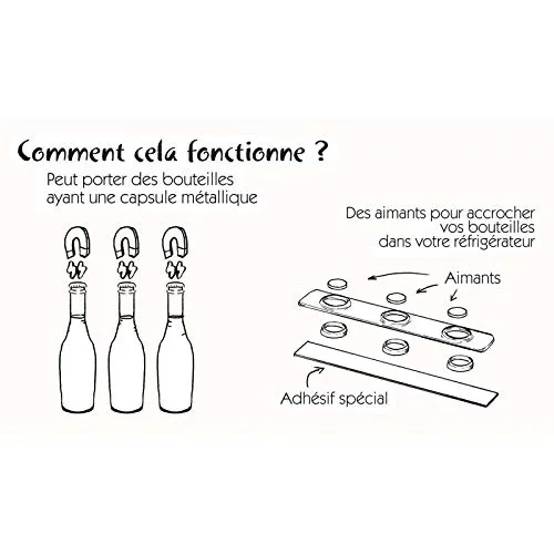 Kitchencook Beersky porte-bières magnétique 3 bières
