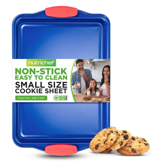 Nutrichef plaque à biscuits petite bleue antiadhésive