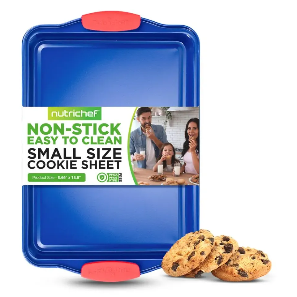 Nutrichef plaque à biscuits petite bleue antiadhésive