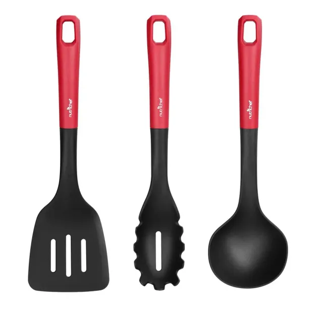 Nutrichef set ustensiles cuisine silicone 3 pièces résistant
