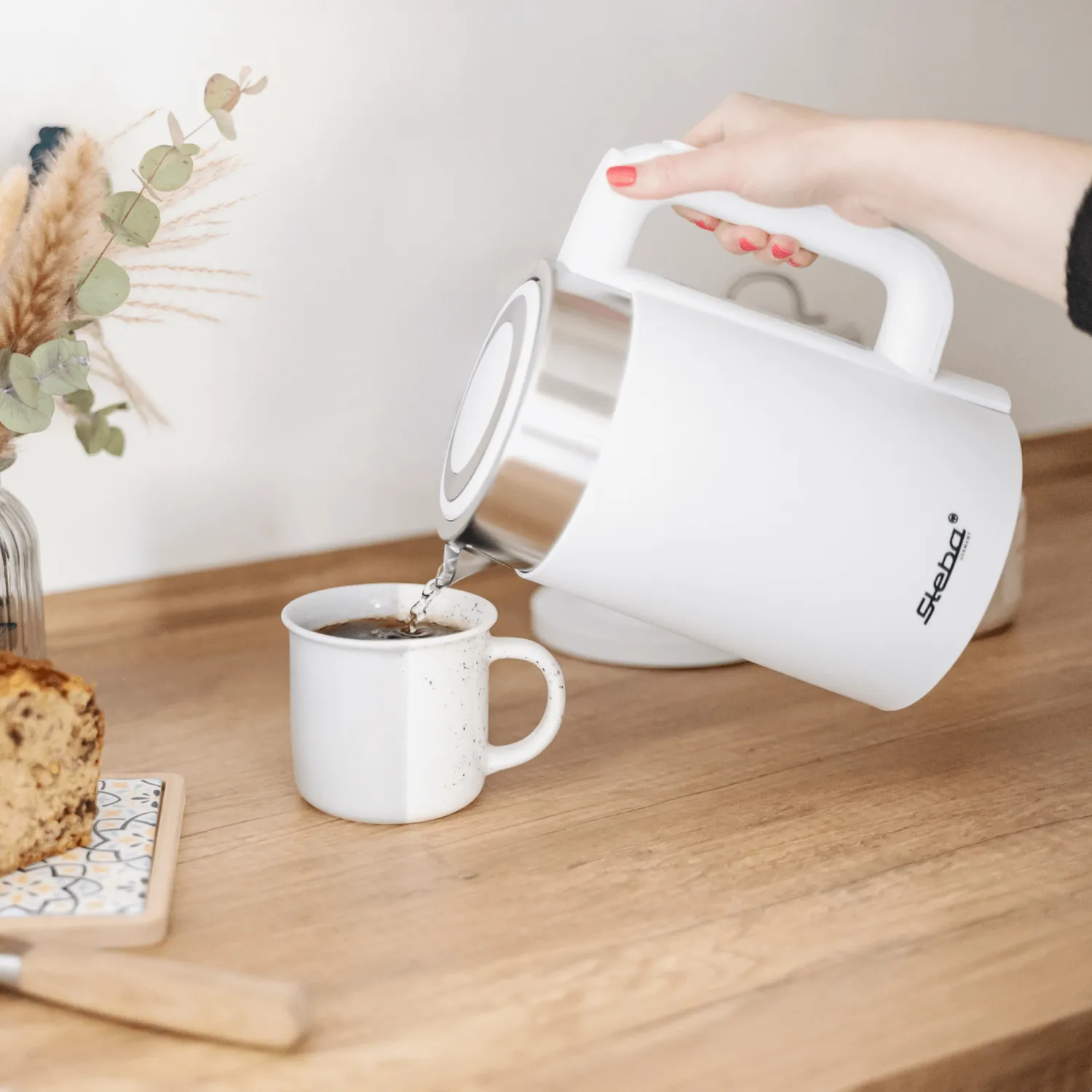 Steba WK 11 Bianco bouilloire blanche 1,7 L réglable