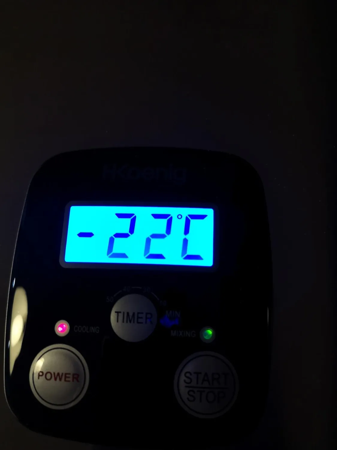 H.Koenig HF250 sorbetière turbine à glace 1,5 L compresseur