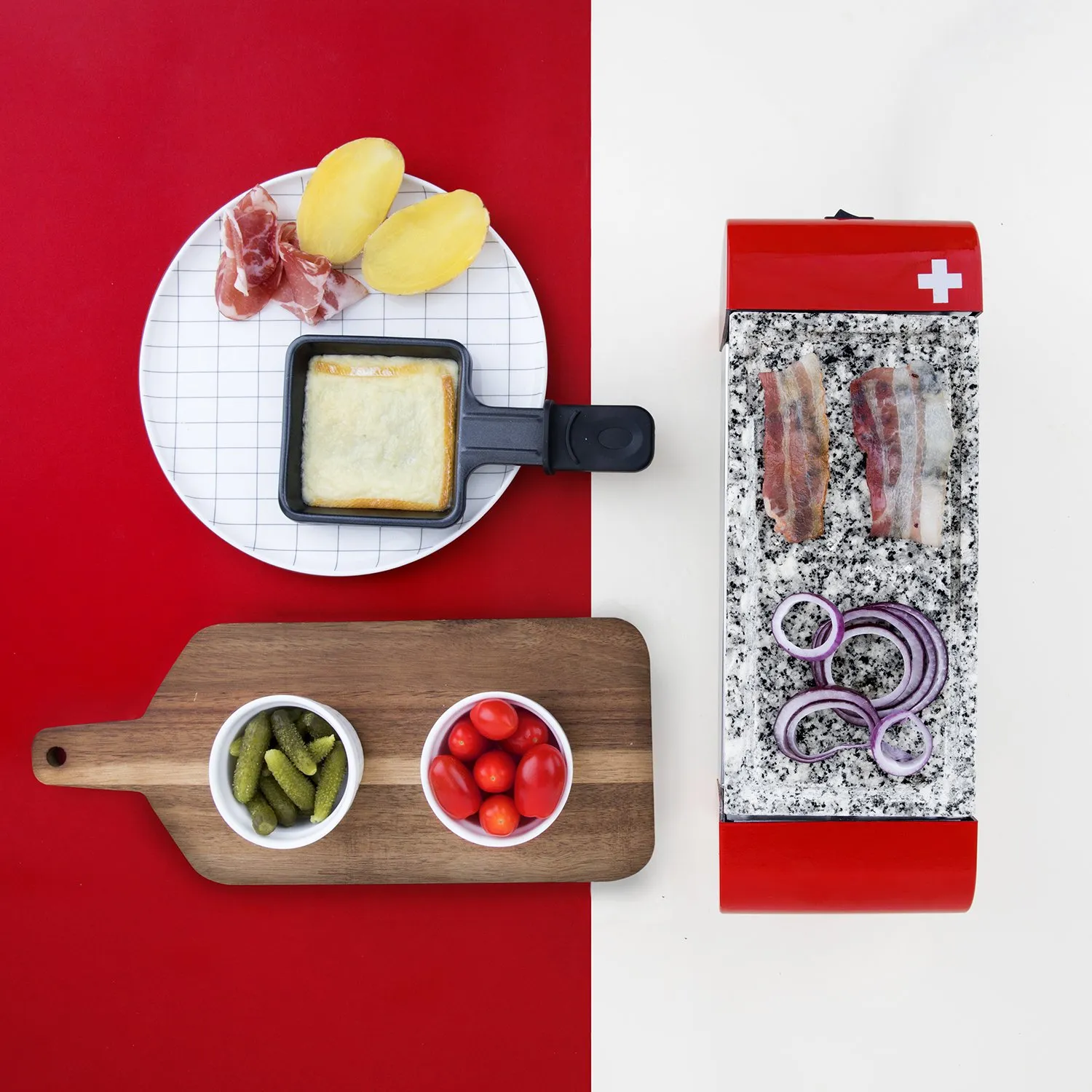 H.Koenig RP2 appareil raclette 2 personnes granit