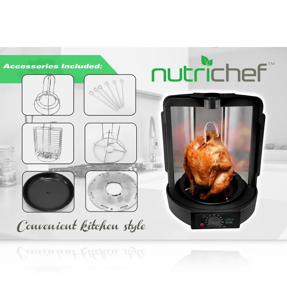 Nutrichef rôtissoire verticale four poulet à fenêtre