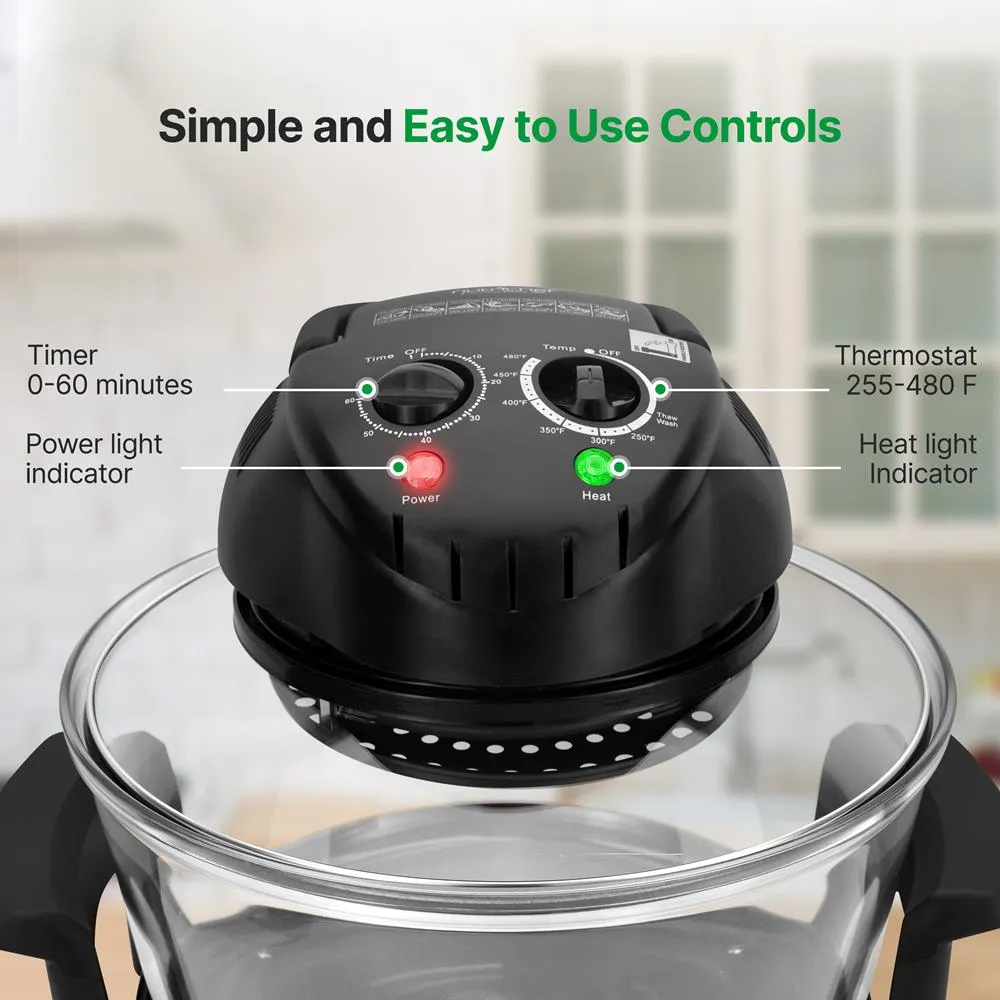 Nutrichef PKCOV45 four à convection 18 QT 1200W