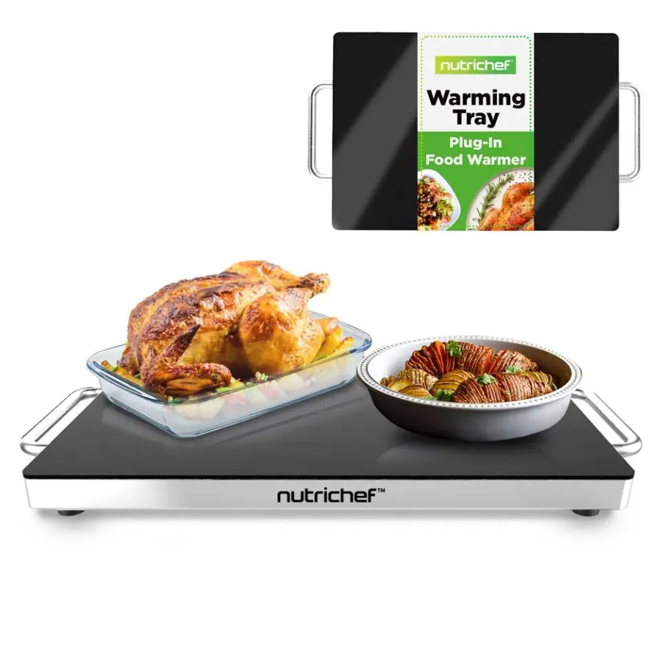 Nutrichef plateau chauffant électrique verre 53x31 cm