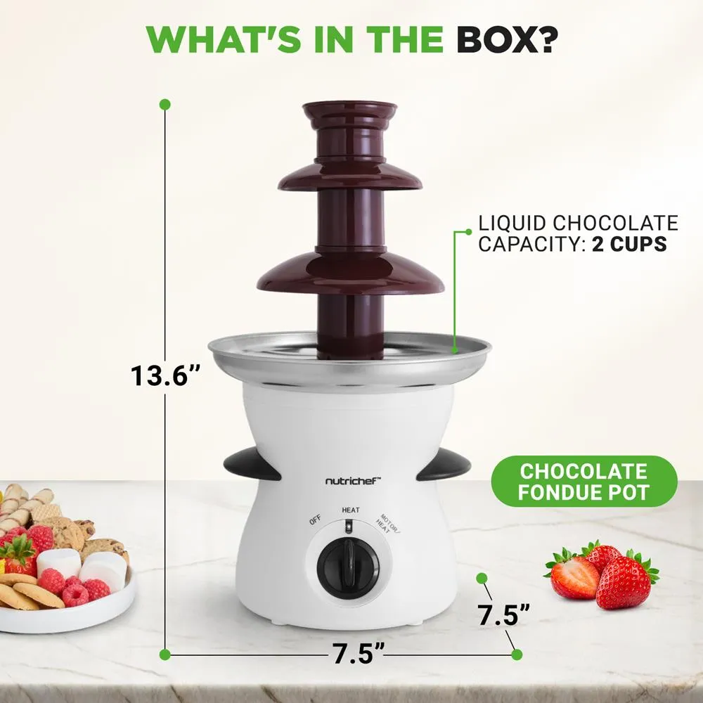 Nutrichef fontaine à chocolat 3 étages inox 480 ml