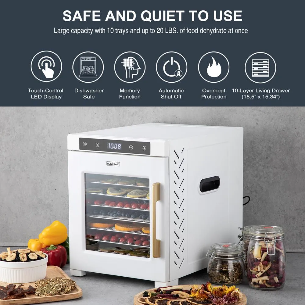 Nutrichef NCFD10WH déshydrateur 10 plateaux inox 900W