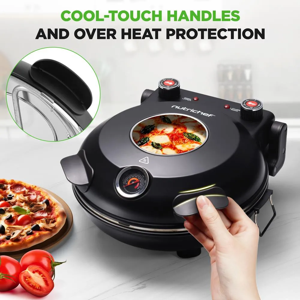 Nutrichef Electric Pizza Oven 12" four à pizza pierre