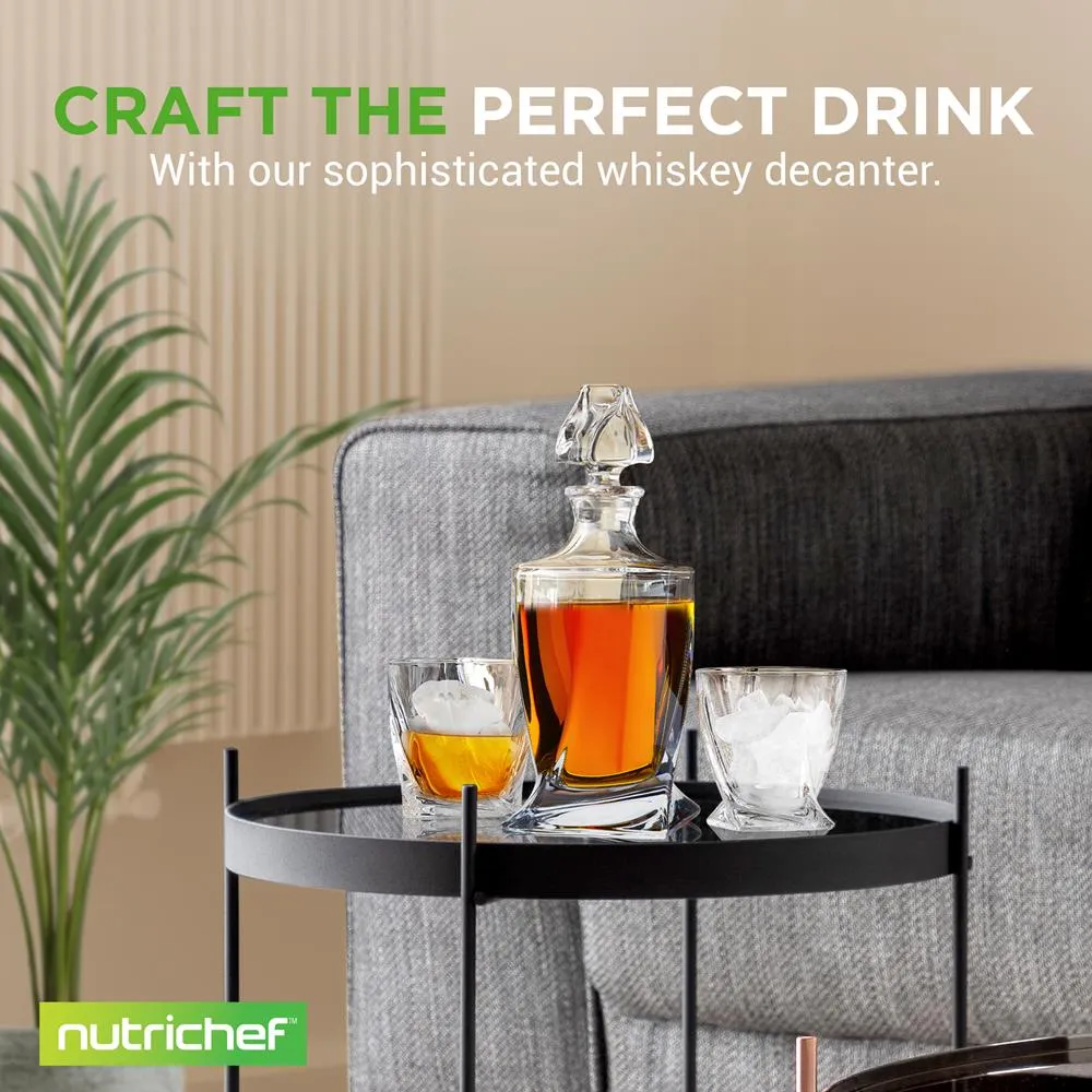 Nutrichef NCGD4C981 carafe à whisky cristal 750 ml + 4 verres