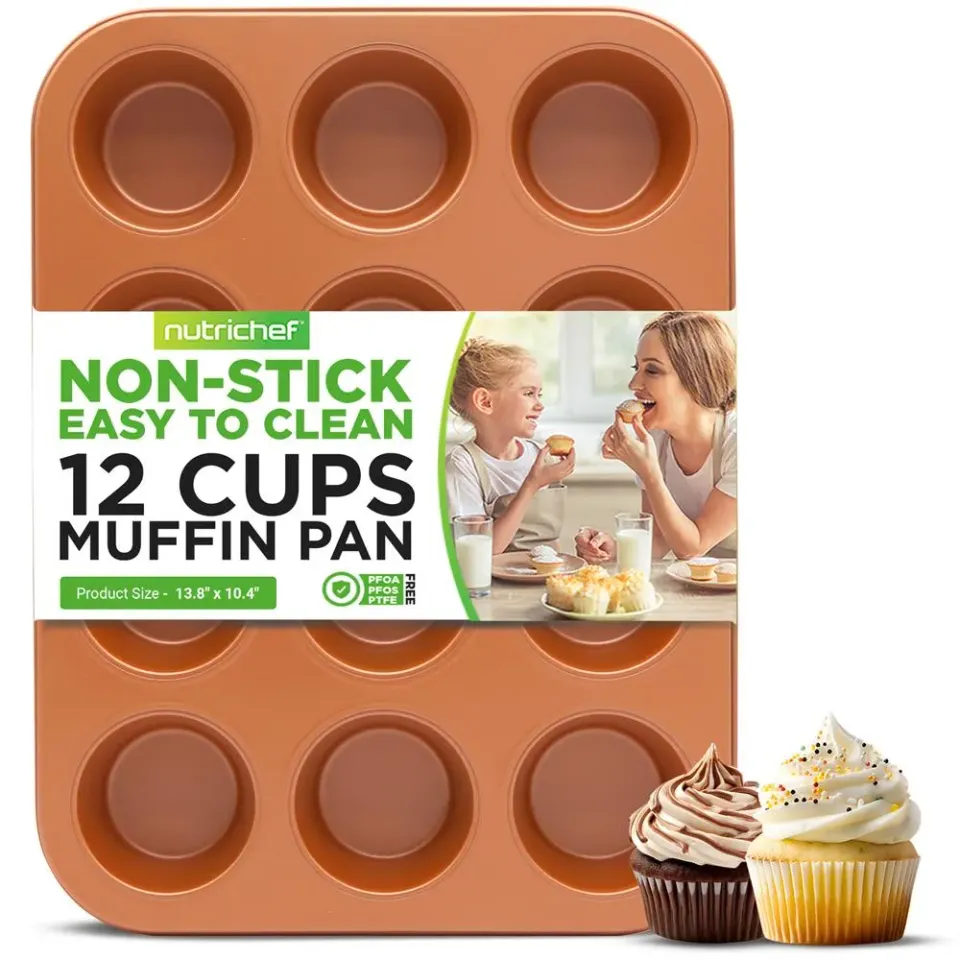 Nutrichef NCBSCC54 moule à muffins 12 tasses acier