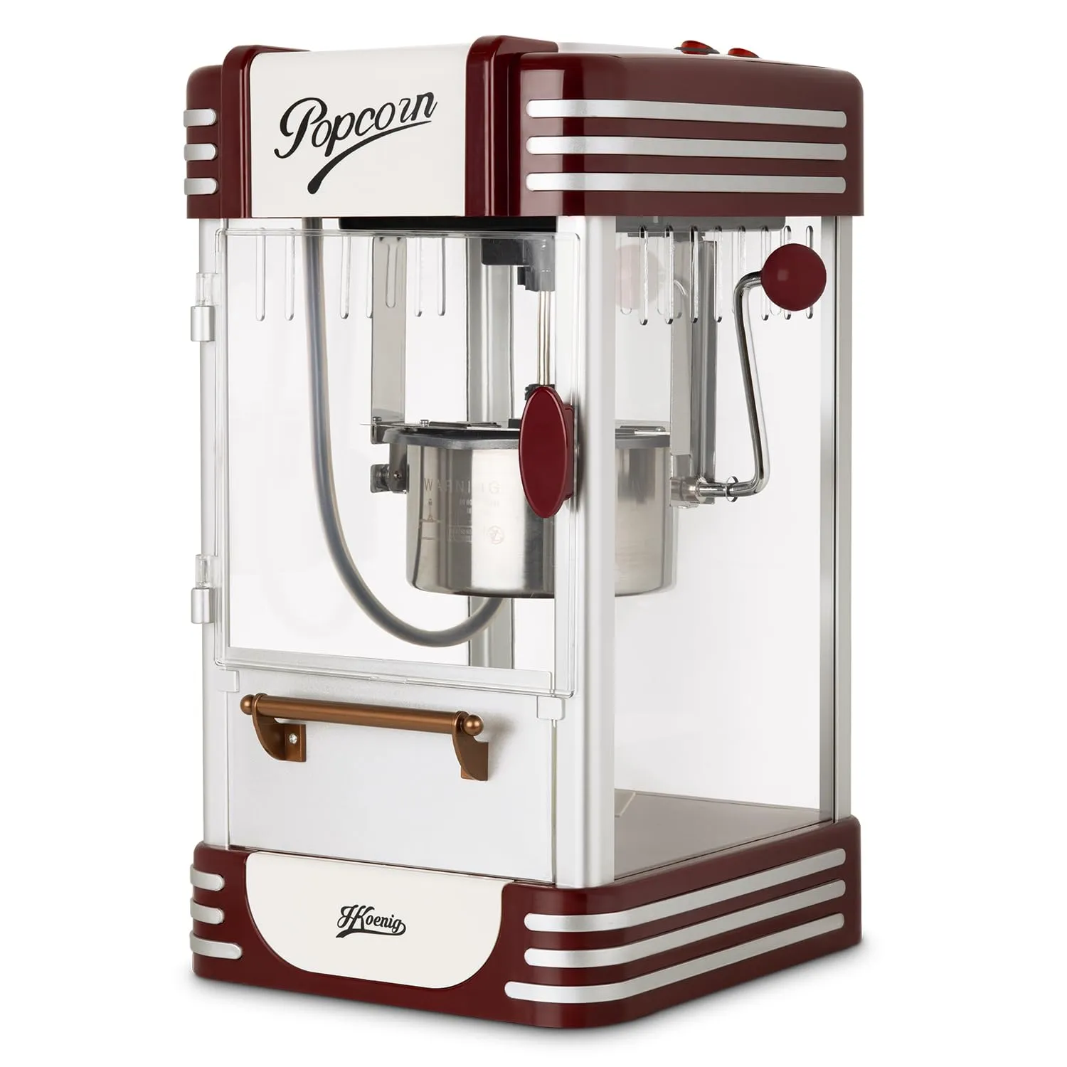 H.Koenig POP330 machine à pop-corn rétro 50 g