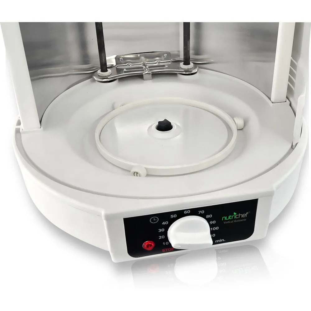 Nutrichef four rôtissoire verticale blanc cuisson tournante