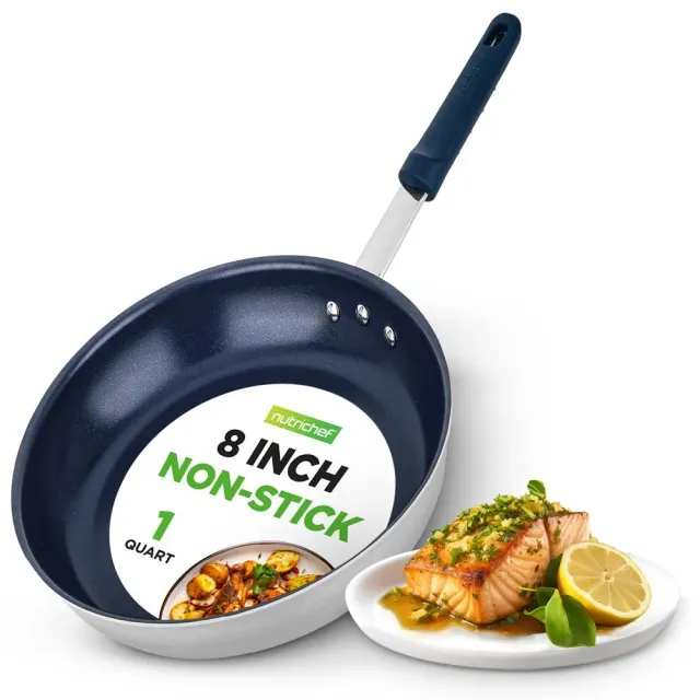 Nutrichef poêle 20 cm céramique manche bleu