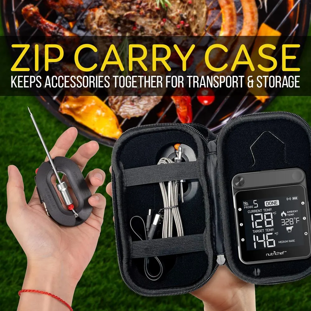 Nutrichef thermomètre barbecue WiFi 2 sondes inox