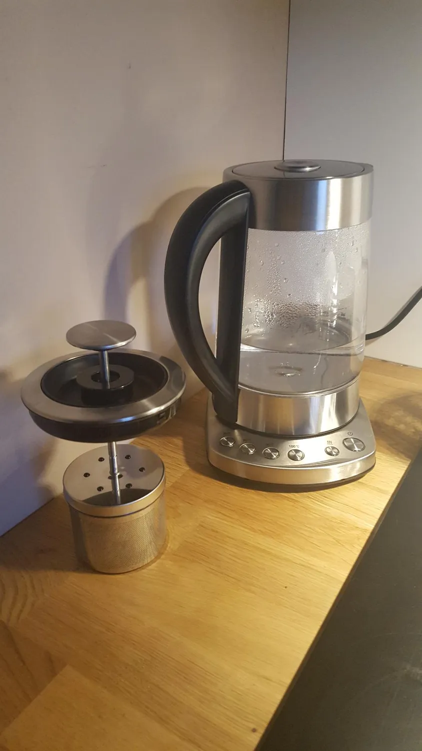 H.Koenig TI700 théière bouilloire verre 1,7 L thermostat