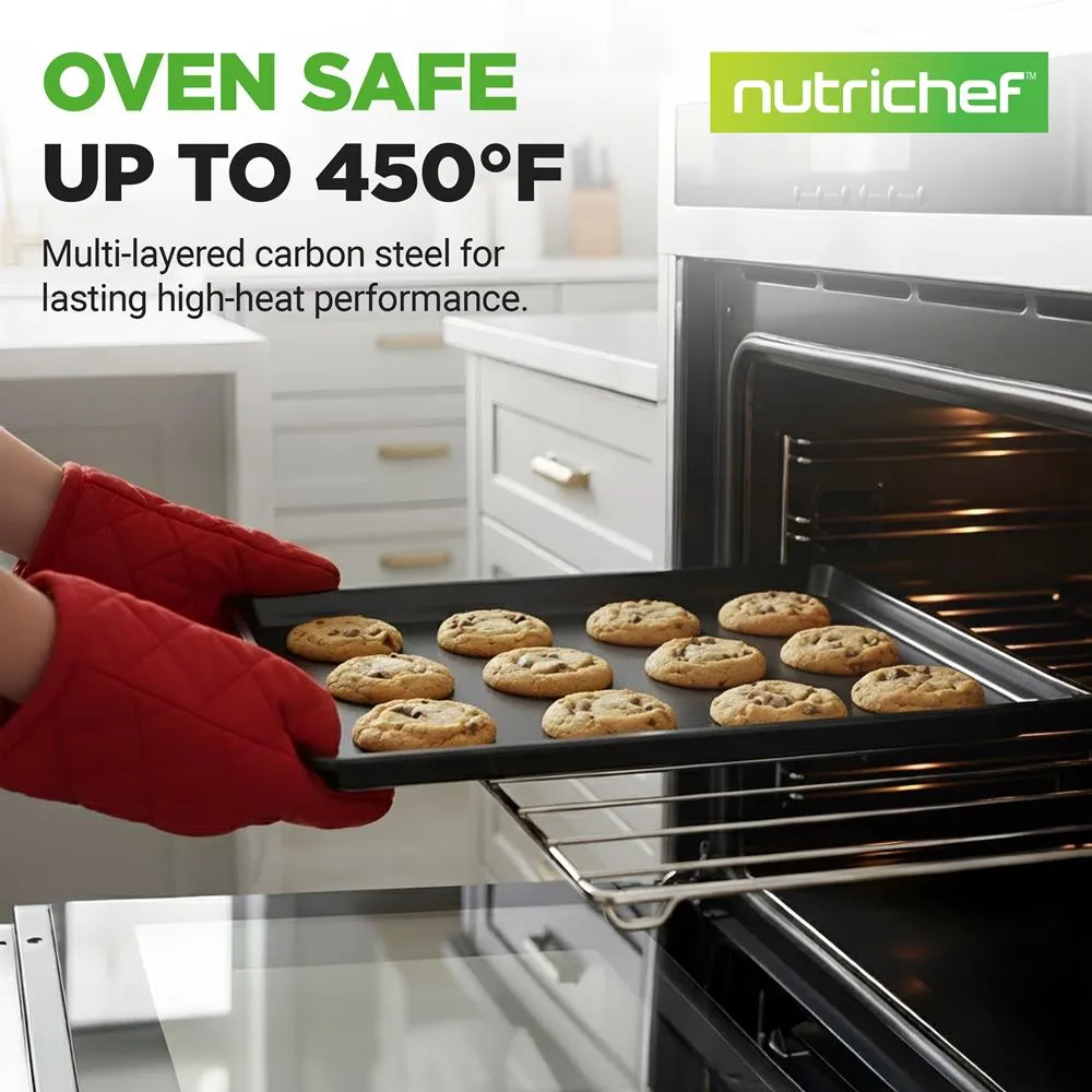 Nutrichef lot 3 plaques pâtisserie antiadhésives