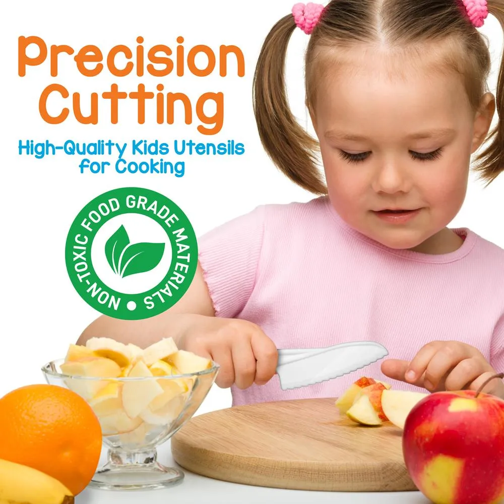 Nutrichef couteaux enfants nylon 3 pièces sécurisés