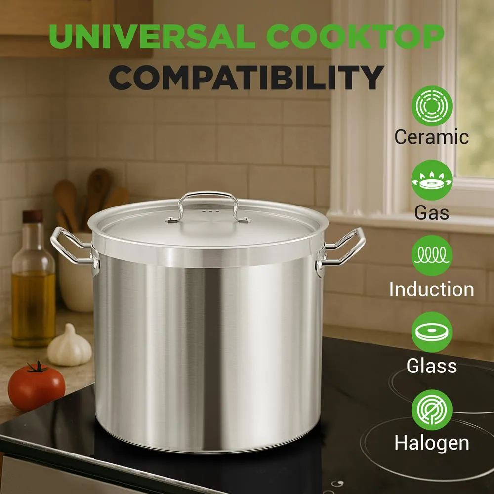Nutrichef NCSPT30Q Faitout Inox 30 Qt Induction Grand