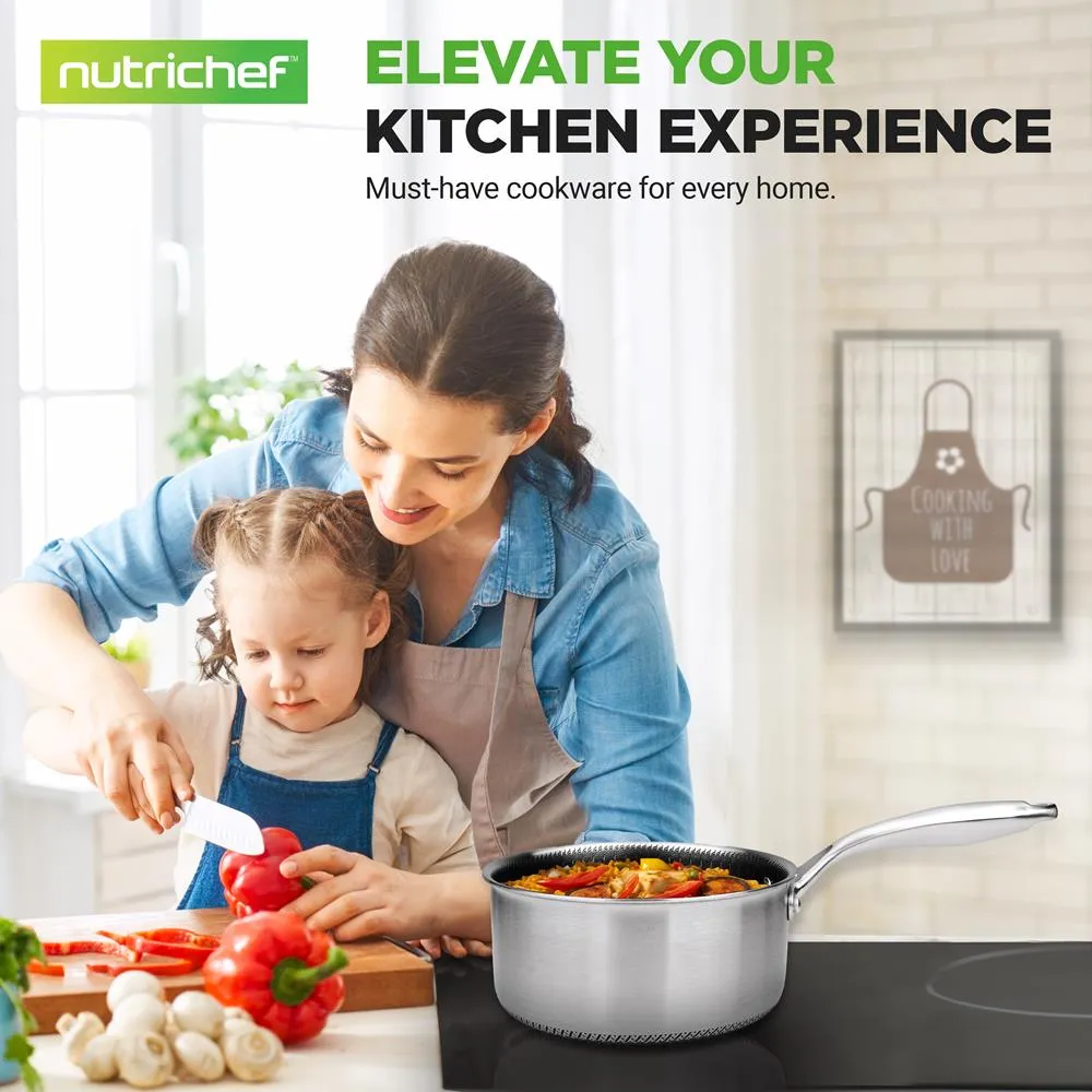 Nutrichef NC3PSP casserole inox antiadhésive 2 QT + couvercle
