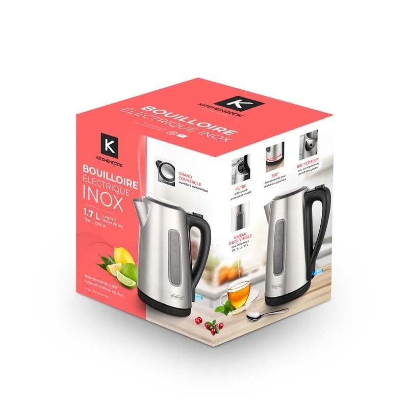 Kitchencook Xtea bouilloire inox 1,7 L rapide