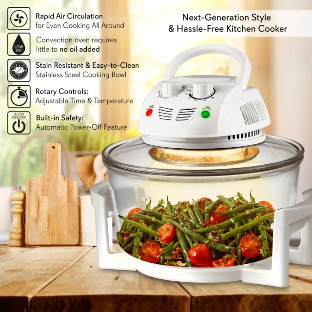Nutrichef AZPKAIRFR48 four halogène air fryer 13 QT 1200W