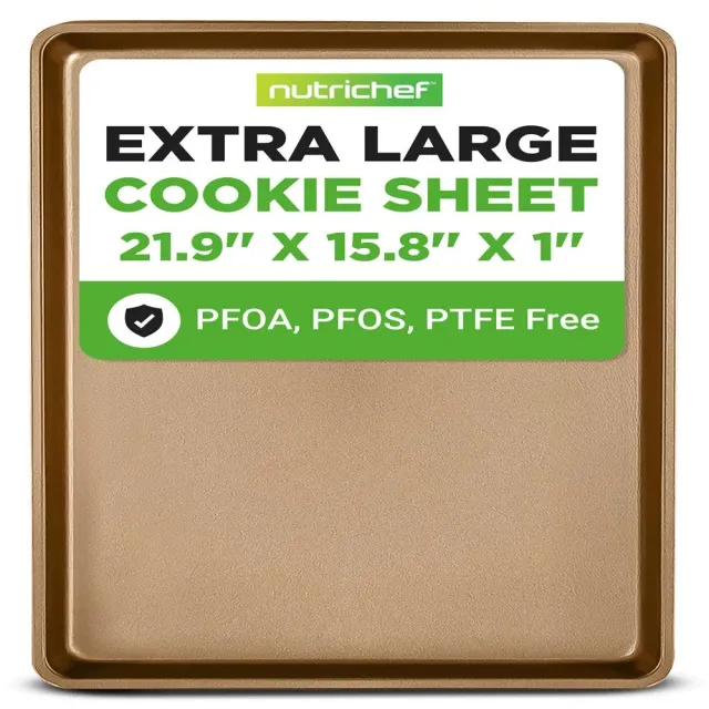 Nutrichef plaque four XL 56x40 cm dorée antiadhésive