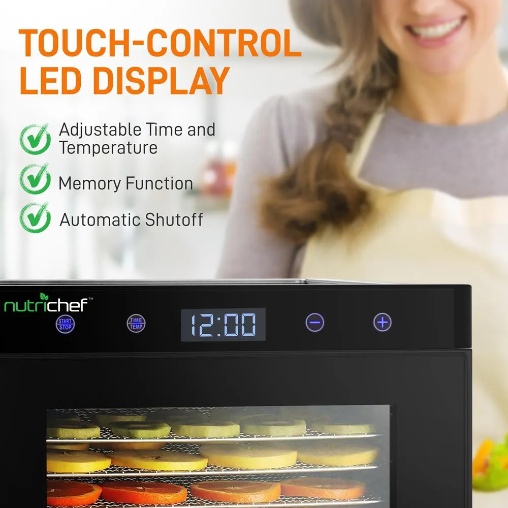 Nutrichef Déshydrateur Inox 6 Plateaux 600W Digital