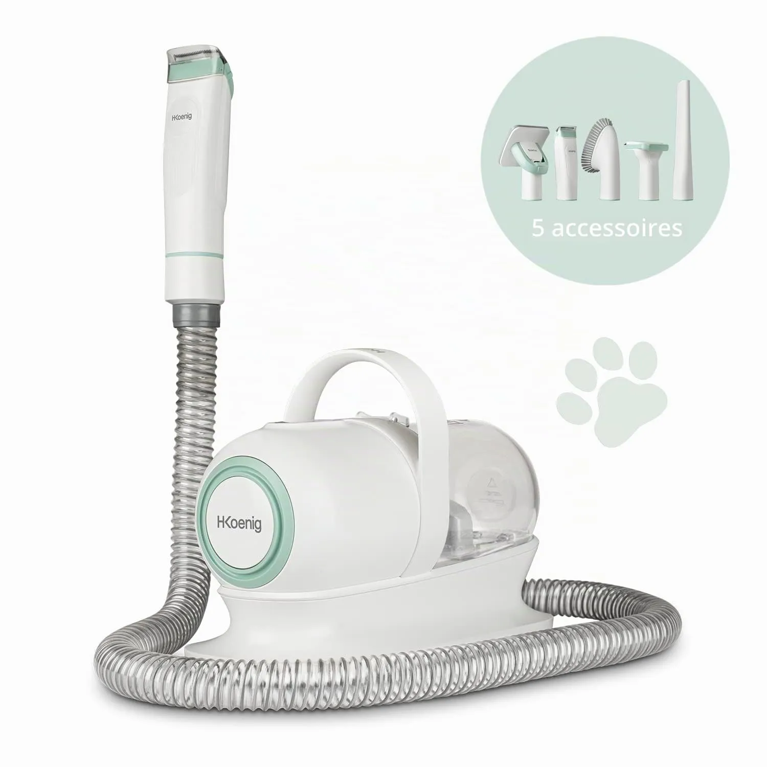 H.Koenig PAW400 Aspirateur Tondeuse Animaux 1L