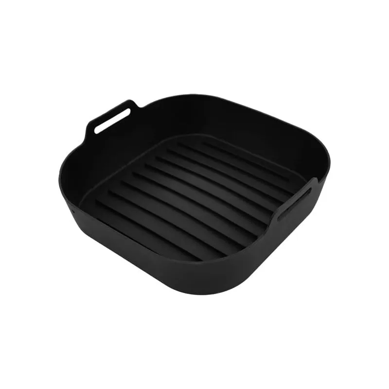 KITCHENCOOK Silipot Square panier silicone air fryer lot 2 noir