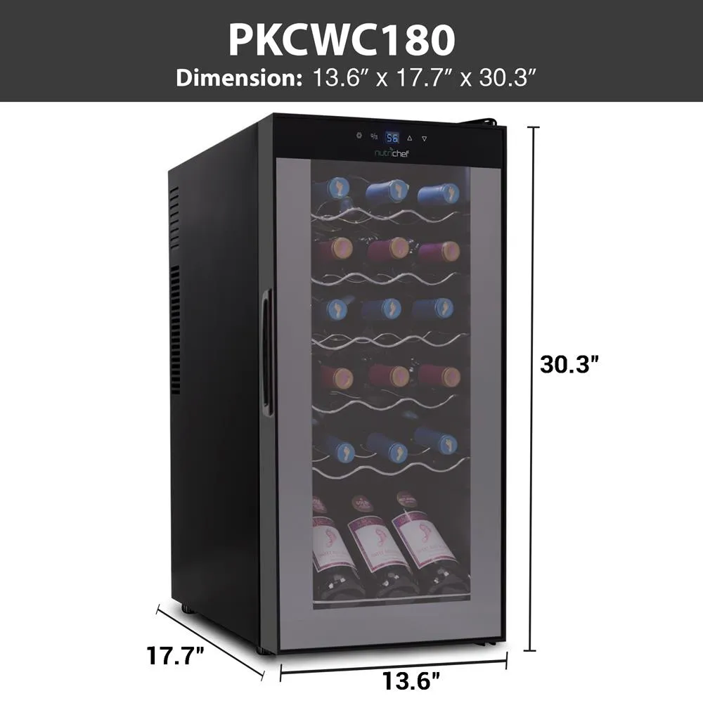 Nutrichef Cave à Vin 18 Bouteilles Porte Verre
