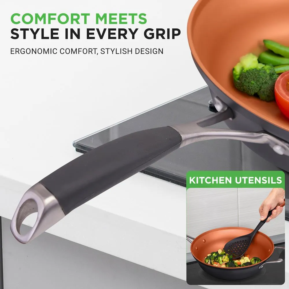 Nutrichef batterie cuisine 14 pièces cuivre