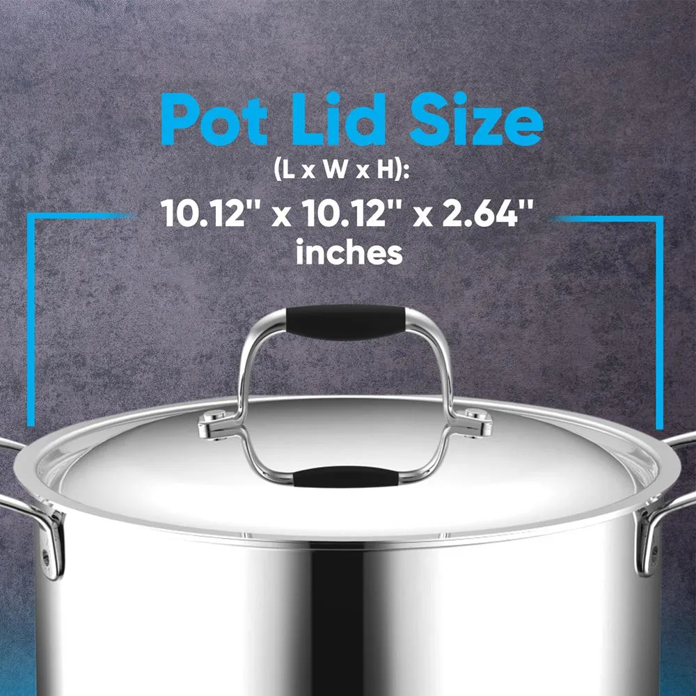 Nutrichef Couvercle Inox 24 cm pour Faitout Sauteuse
