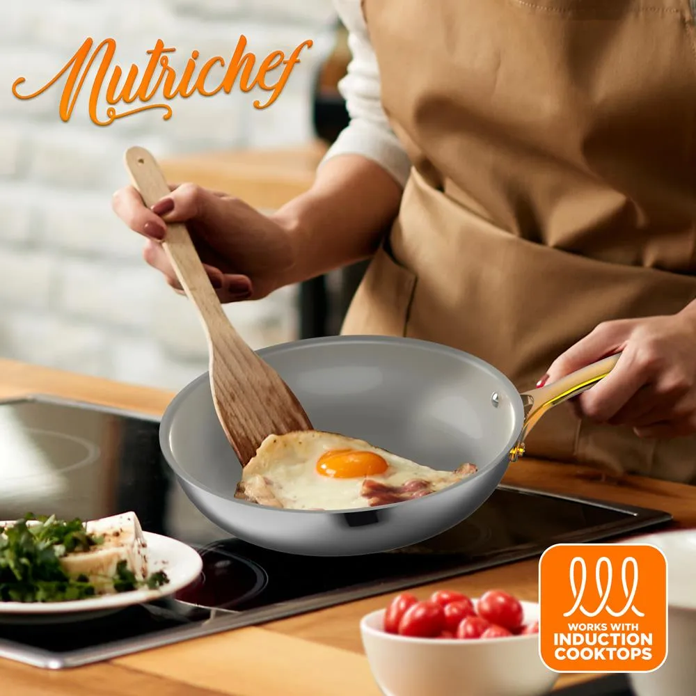 Nutrichef NCSTS16 batterie de cuisine inox 16 pièces doré