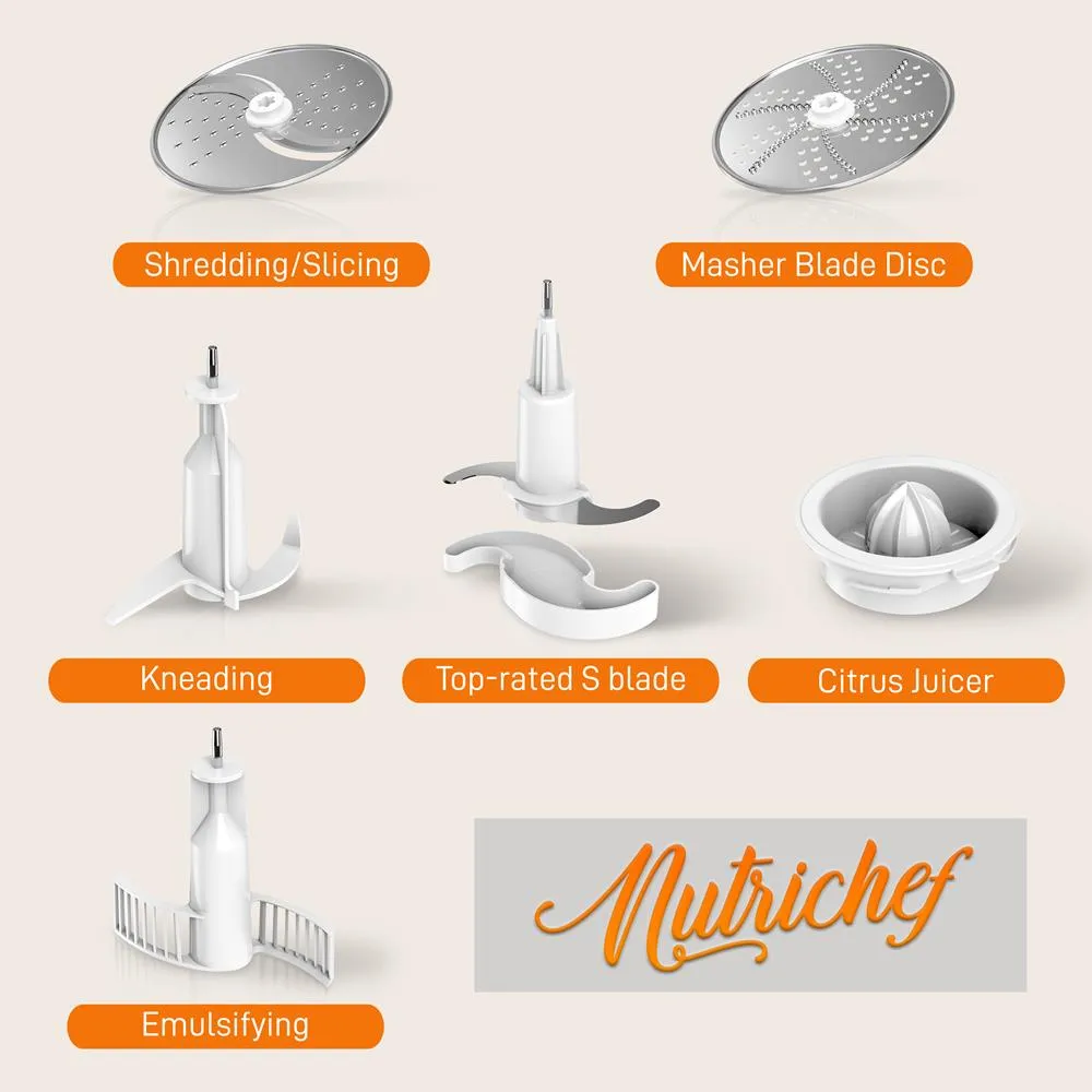 Nutrichef NCFP8 robot multifonction 2 L 6 lames silencieux