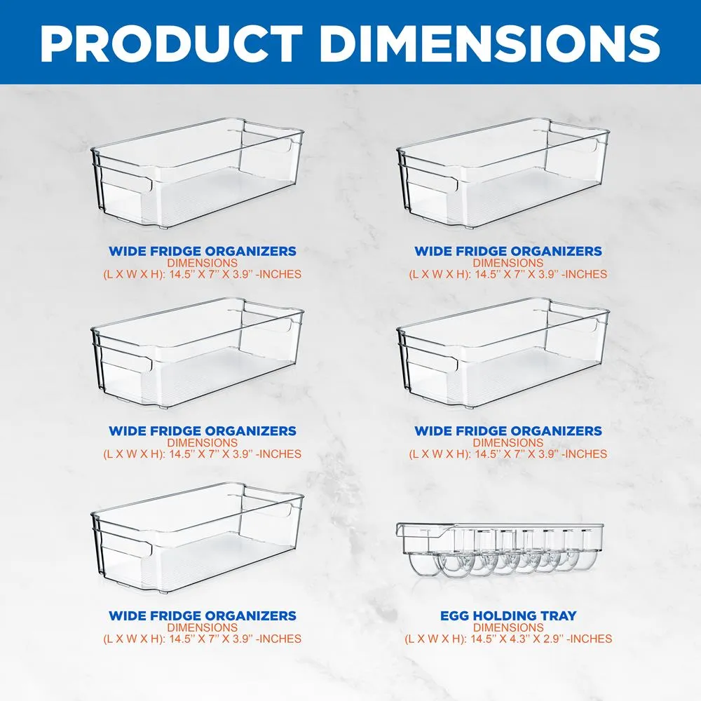 Nutrichef organisateurs frigo transparent 6 pièces