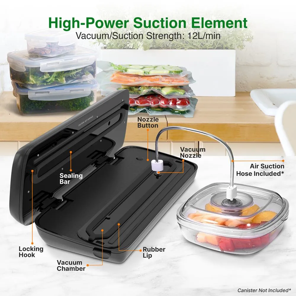 Nutrichef machine sous vide inox sachets bouchon vin