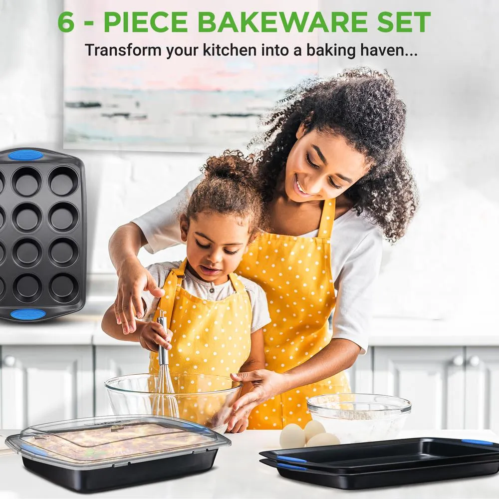 Nutrichef Set Pâtisserie 6 Pièces Acier Gris sans PTFE