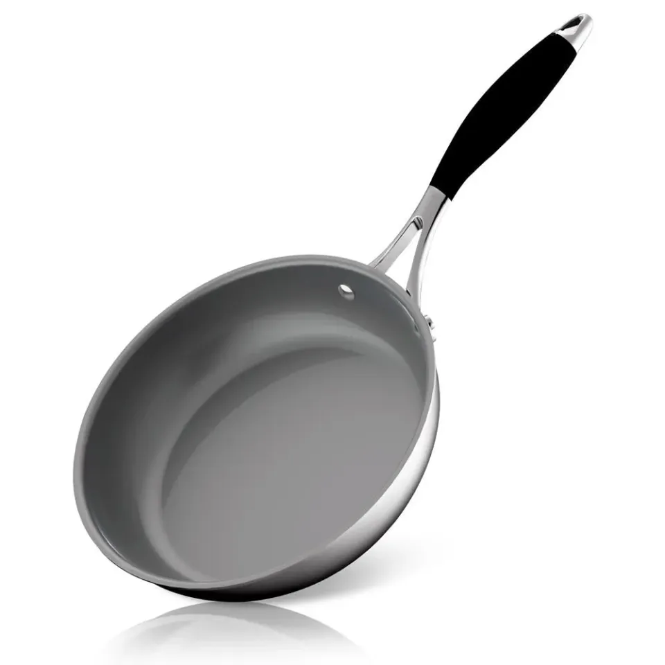 Nutrichef poêle inox 8 pouces revêtement céramique