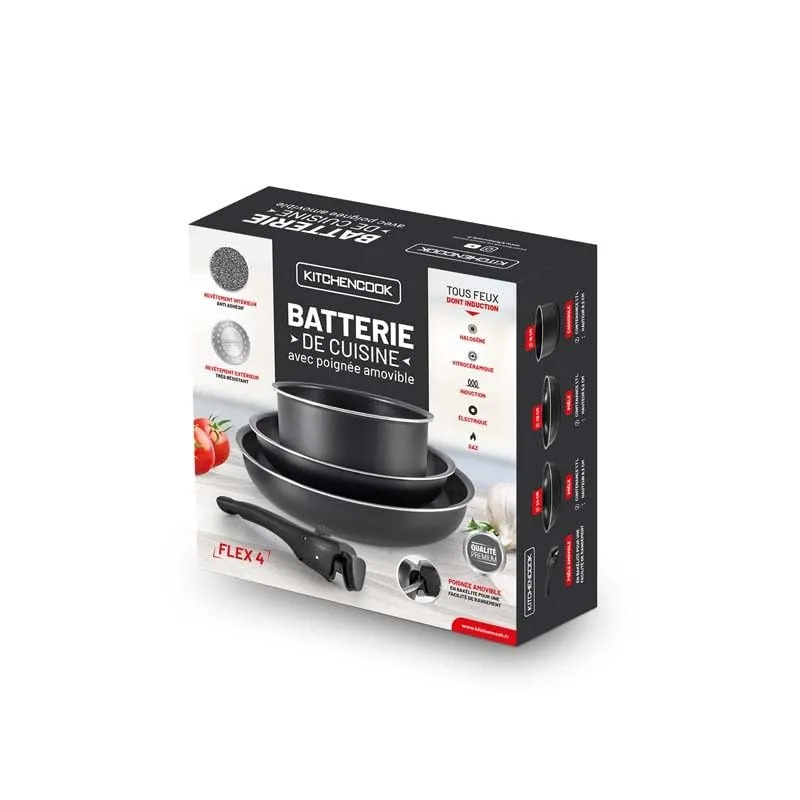 Kitchencook Flex 4 batterie de cuisine 4 pièces induction