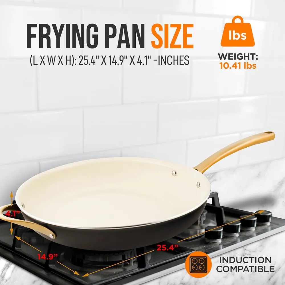 Nutrichef poêle antiadhésive 35 cm céramique induction