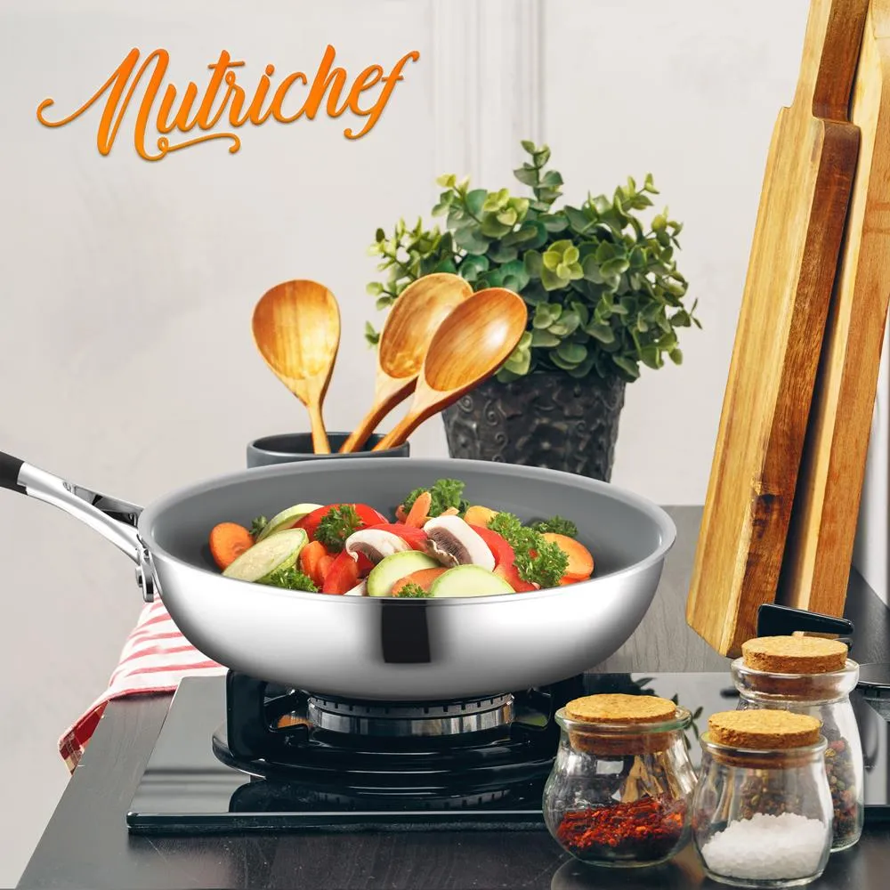 Nutrichef batterie 12 pièces inox antiadhésive céramique