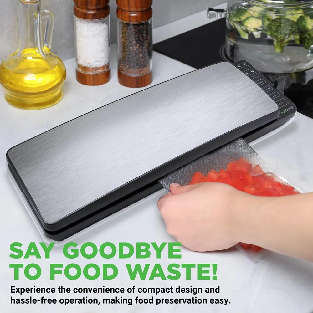 Nutrichef Machine Sous Vide Inox Sacs Réutilisables