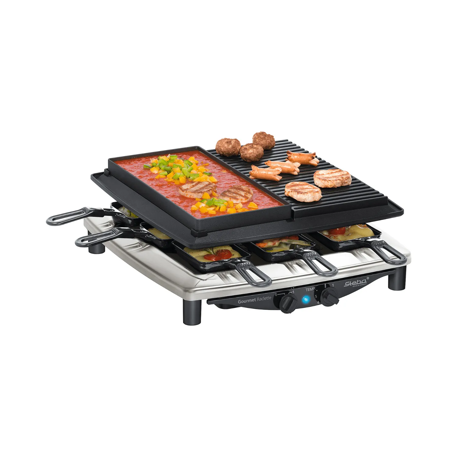Steba RC 4 Plus Deluxe raclette 8 personnes pierre lavable