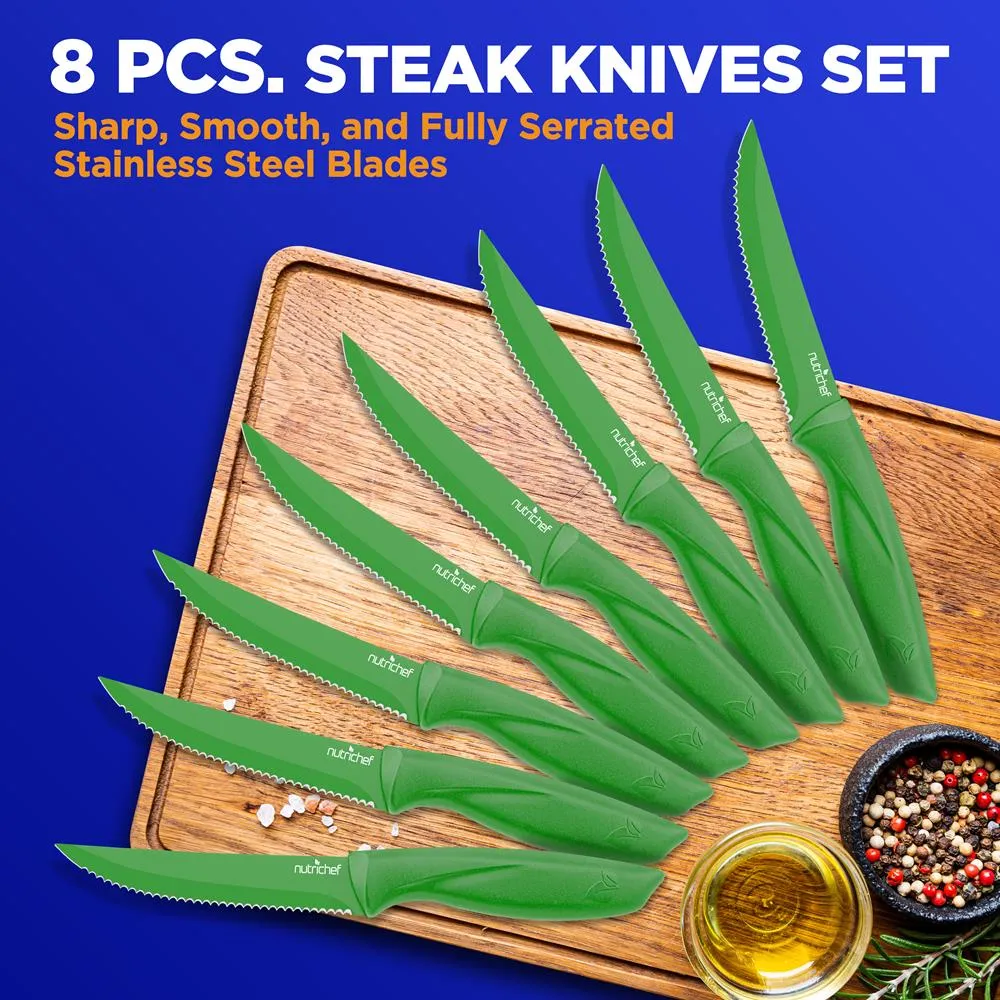 Nutrichef Set 8 couteaux steak inox antiadhésif