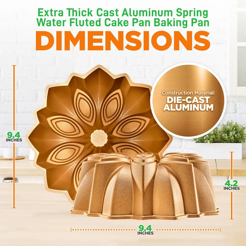 Nutrichef moule bundt fleur alu 25 cm antiadhésif