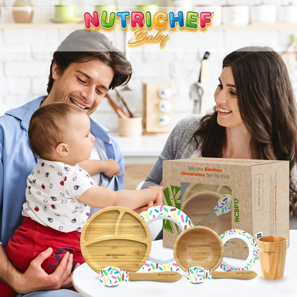 Nutrichef set vaisselle bébé bambou ventouse