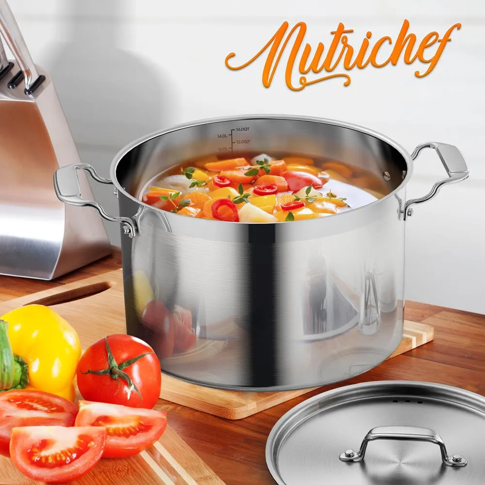 Nutrichef NCSPT14Q faitout inox 14 QT induction